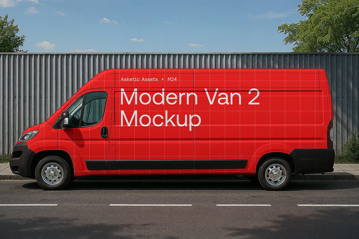 Modern Van 2 Mockup M24, an Advertising Mockup by Asketic (Photo 1 of 3)
