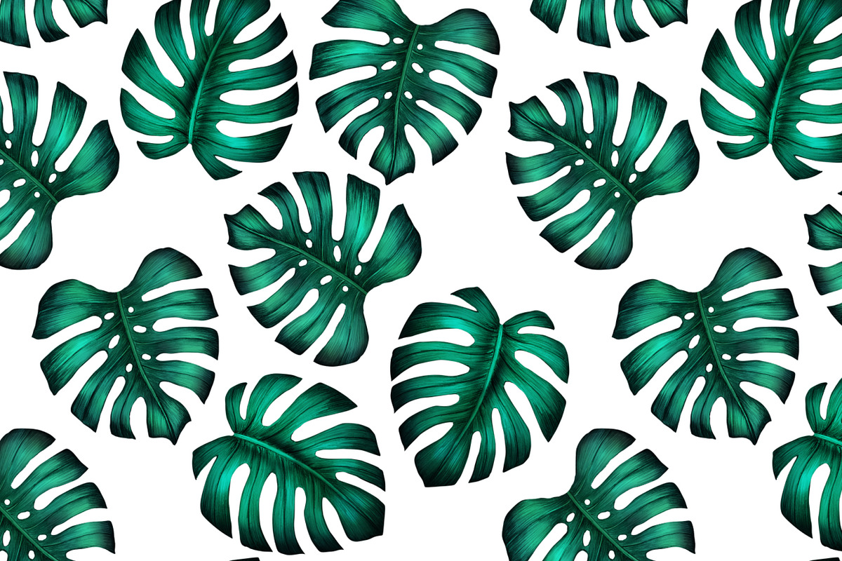 Monstera seamless patterns, a Pattern Graphic by ARTVracovska (Photo 4 of 6)