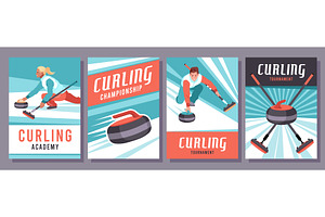 Curling sport cards. Professional, a Sport Illustration by YummyBuum