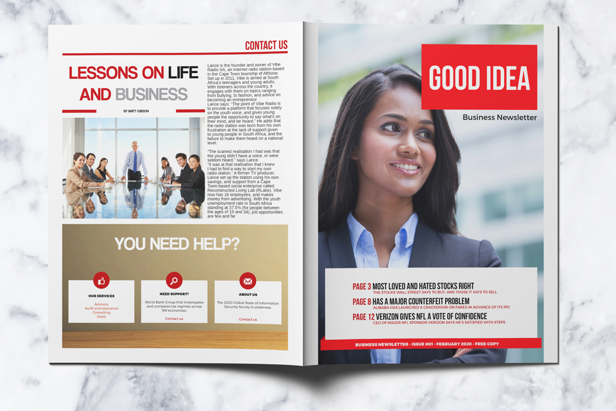 Business Newsletter Pack, a Brochure Template by Boris Cupac (Photo 11 of 16)