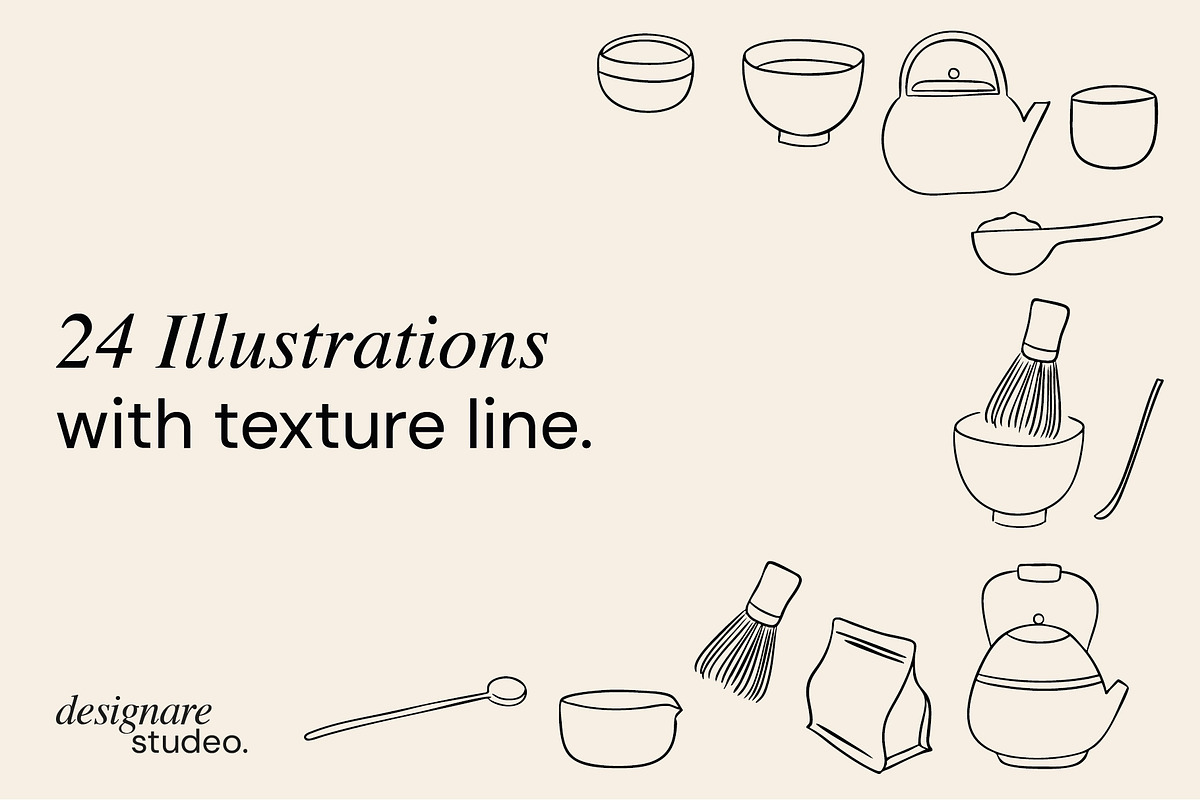 The Matcha Set Illustrations, an Illustration by ginni illustrations (Photo 2 of 5)