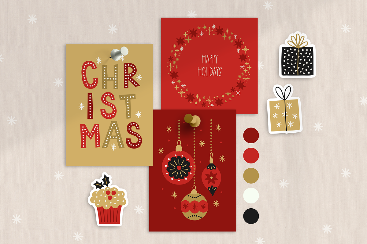 Christmas Party Kit, a Seasonal Illustration by miumiu (Photo 2 of 15)