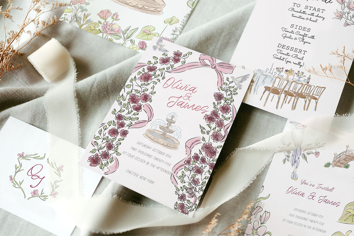 Rooted Romance. Wedding Line Art Kit, an Object Graphic by Mio Buono (Photo 2 of 16)