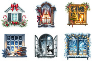 Christmas Cozy Window Clipart, an Illustration by DreamArtGraphic (Thumbnail 6 of 6)