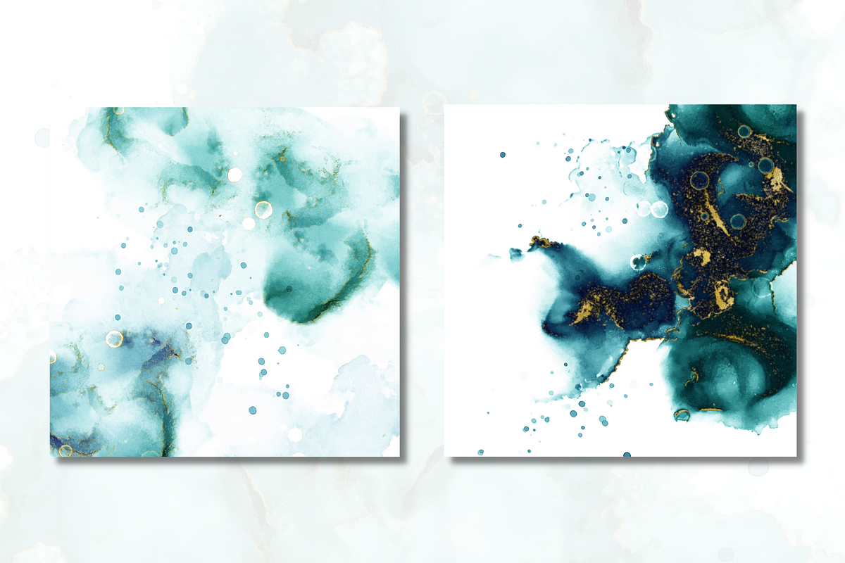 Blue Lagoon Alcohol Ink Textures, a Texture Graphic by Angela Roze (Photo 4 of 9)