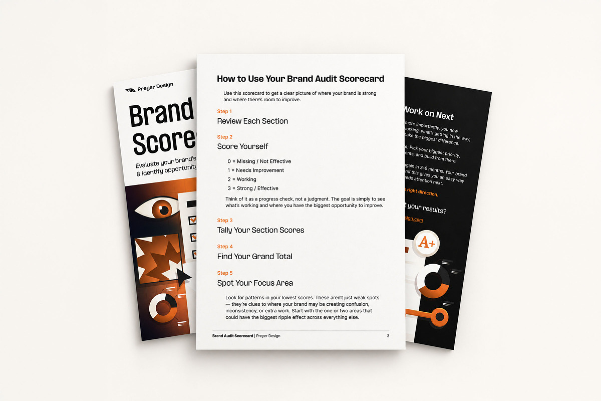 Brand Audit Scorecard Small Business, a Marketing Template by Preyer Design (Photo 3 of 6)