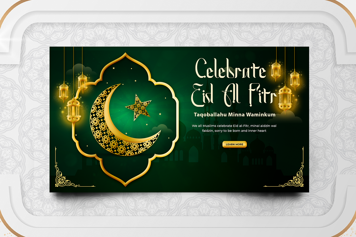 Eid Mubarak Arabic-ModernArabicFont, a Script Font by overlaytemplates (Photo 3 of 5)