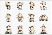 Watercolor Spring cow Illustrations, an Illustration by Sublimation Artist (Thumbnail 3 of 6)