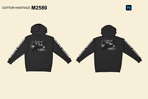 Hoodie Mockup Cotton-Heritage M2580