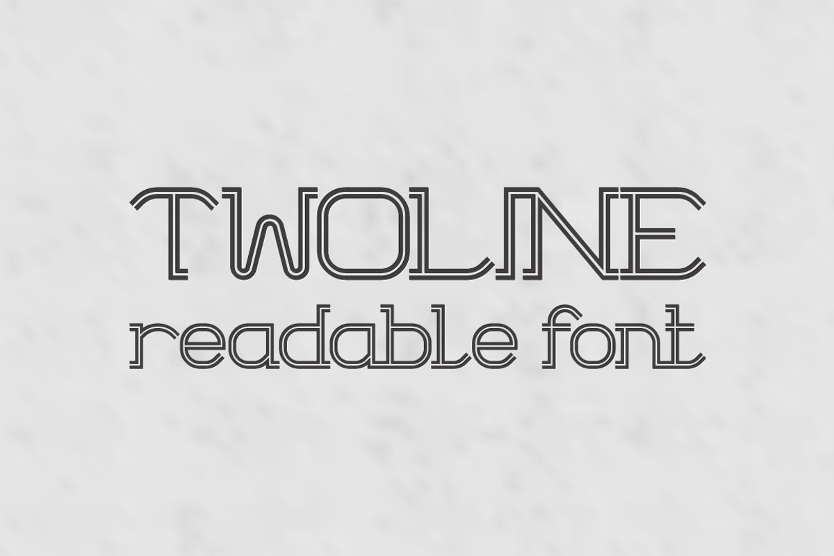 Twoline font two line symbols