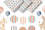 Cute Circus Watercolor Clipart Set, an Animal Illustration by LenArt (Thumbnail 13 of 18)