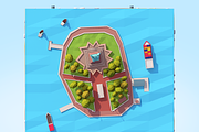 Low Poly Statue Of Liberty Scene, a 3D by Anton Moek (Thumbnail 5 of 8)