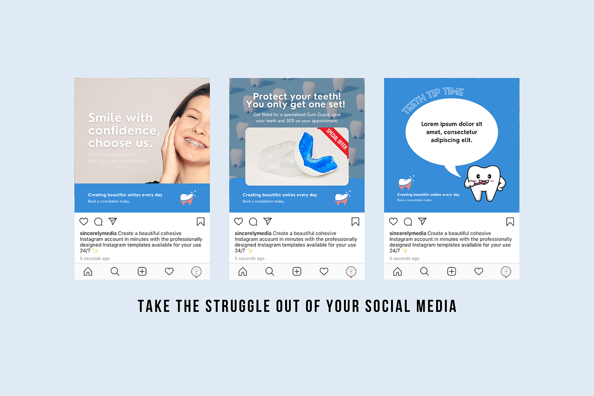 Dentist Social Media, a Social Media Template by Sincerely Media (Photo 3 of 9)