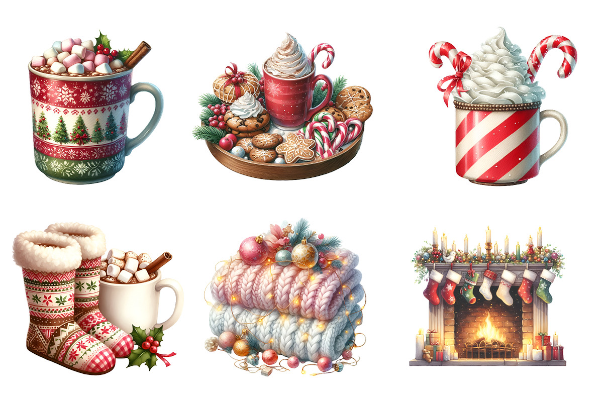 Cozy Christmas Afternoon Clipart, an Illustration by Designworld (Photo 3 of 5)