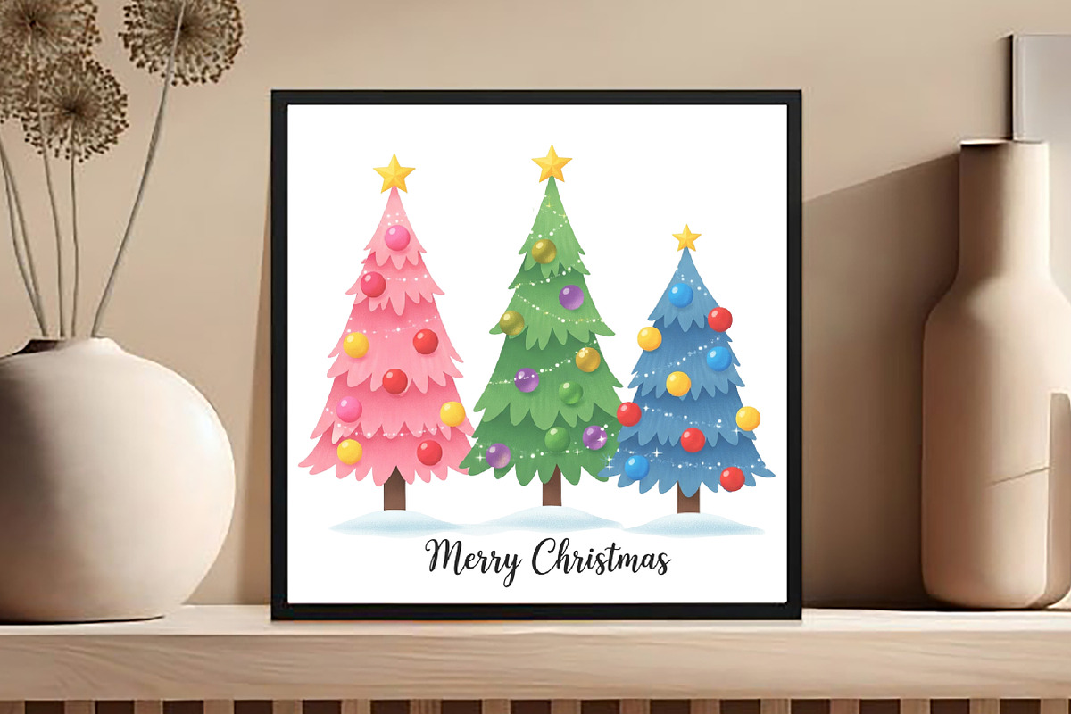 Merry Christmas Tree Png Design, an Illustration by Black Bird Studio (Photo 4 of 4)