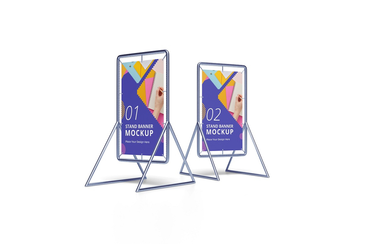 Stand Banner Mockup, an Advertising Mockup by Graphic Deal (Photo 5 of 6)