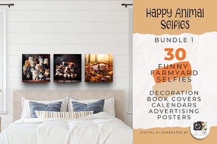 Happy Farm Animals Selfies Bundle 1