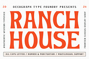 Ranch House – Western Classic Serif, a Serif Font by decographstud (Thumbnail 1 of 9)