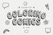 COLORING COMICS- Playful Doodle Font, a Sans Serif Font by KiddoGlyphs Studio (Thumbnail 1 of 3)