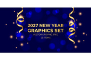 2027 New Year Graphics Set, a Background Graphic by Finevector (Thumbnail 1 of 7)
