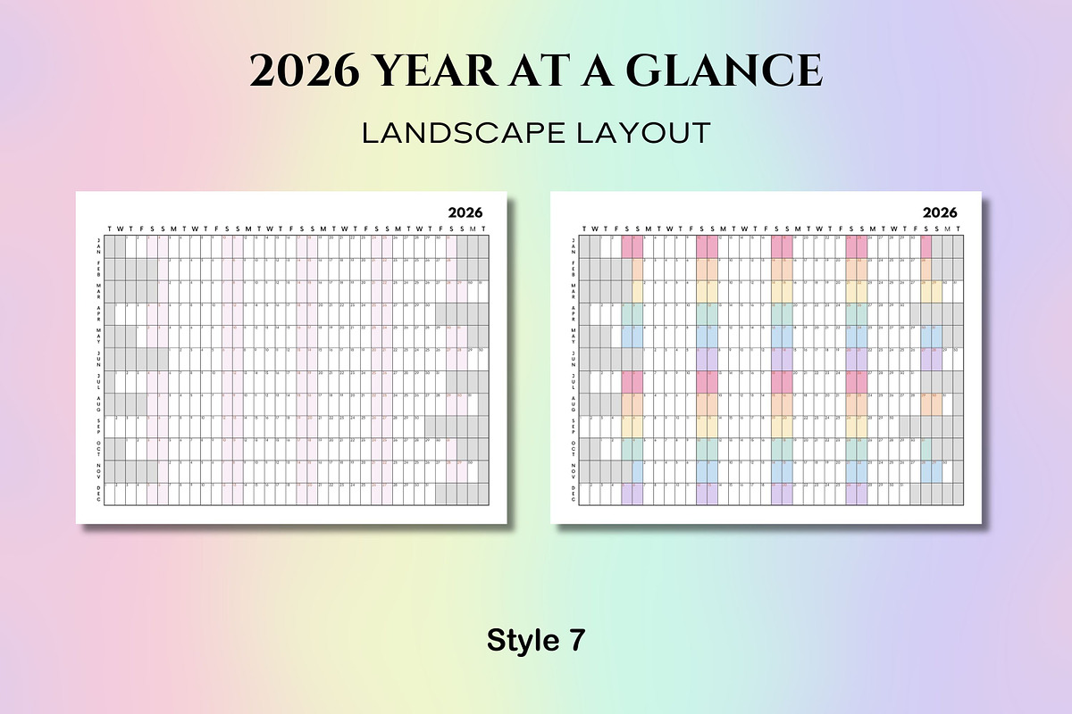 2026 Year at a Glance, a Templates & Theme by Adalin Shop (Photo 9 of 12)