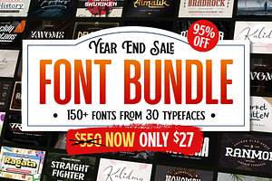 Font Bundle - Year End Sale! 95% OFF, a Font by Arterfak Project