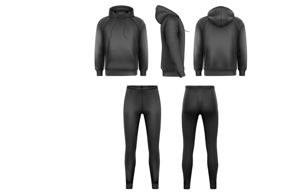 Black hoodies and black leggins, an Object Graphic by ecco