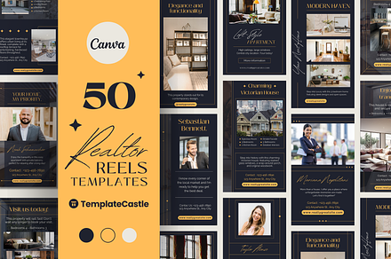 50 Realtor Reels Canva Templates