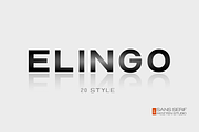 Elingo, a Sans Serif Font by Mozyen Studio (Thumbnail 1 of 8)