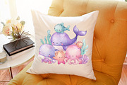 Cute Sea Animals Watercolor Clipart, an Animal Illustration by Sublimation Artist (Thumbnail 6 of 6)