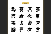 Graduation Cap Icons, an Icon by Spacepixel Creative (Thumbnail 3 of 3)