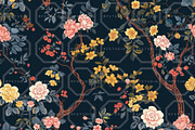 GEISHA GARDEN. Seamless Pack, a Texture Illustration by RefinedFantasyStudio (Thumbnail 3 of 9)