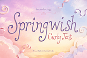 Springwish: A Whimsical Curly Font, a Handwritten Font by Letterhanna Studio (Thumbnail 1 of 9)