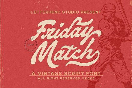 Friday Match Vintage Sporty Script