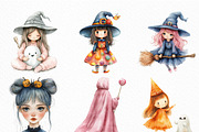 Halloween Girl Clipart, an Illustration by Craft Nest (Thumbnail 4 of 6)