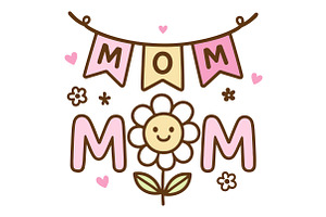 Cute Mom Banner SVG, an Object Graphic by Creative Art