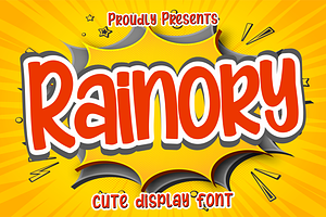 Rainory-Child kid fun font display