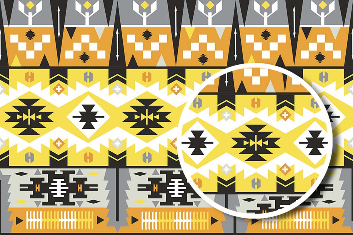 Geometric Boho Aztec Patterns, a Pattern Graphic by tomuato (Photo 3 of 4)