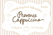 Provence Cappuccino Script & Doodles, a Handwritten Font by Ivan Rosenberg (Thumbnail 1 of 12)