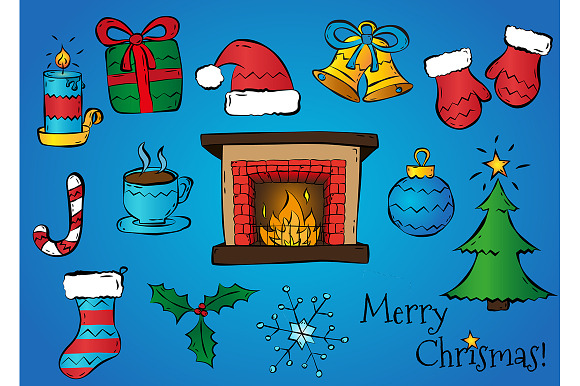 Christmas Set Vector Clipart