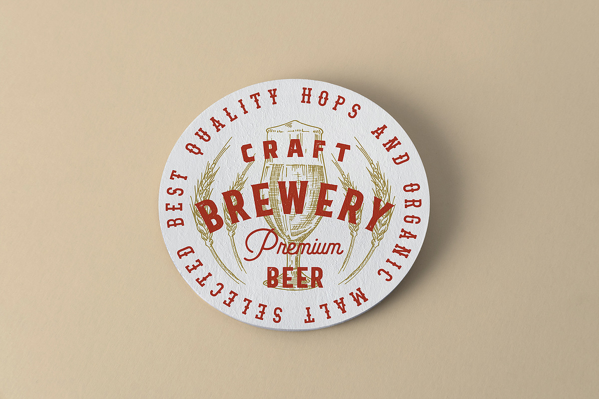 Beer Coaster Mockup, a Cups & Container Mockup by Graphicnugget (Photo 4 of 8)