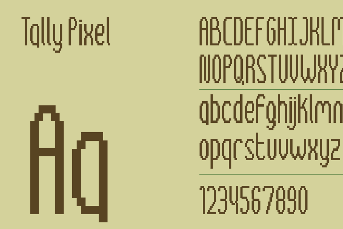 Tally Pixel - Retro Variable Font, a Sans Serif Font by Attype (Photo 6 of 9)