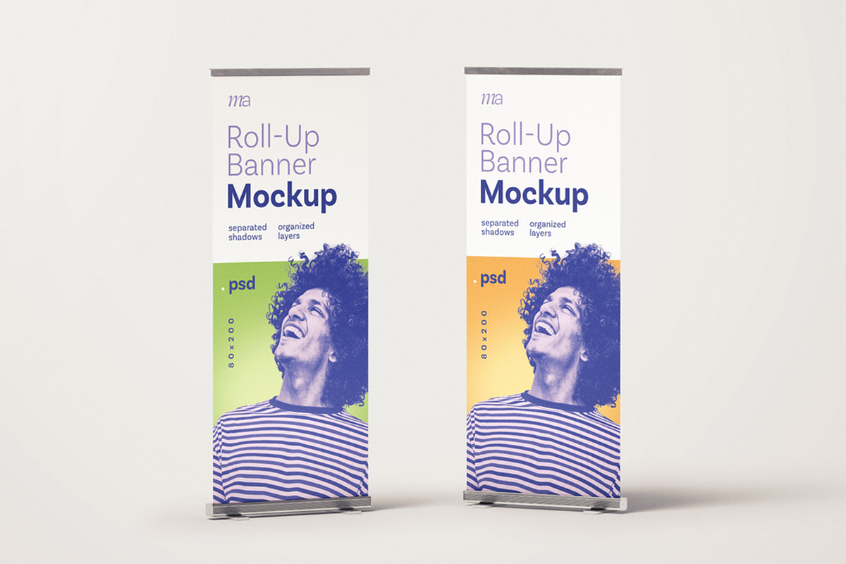 Rollup Banner Mockup, an Advertising Mockup by Xtrahive (Photo 2 of 2)
