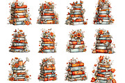 Whimsical Spring Books Stack Clipart, an Illustration by Designking (Thumbnail 2 of 5)