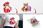 Owl Clipart Gift, a Graphic by Artnoy (Thumbnail 3 of 5)