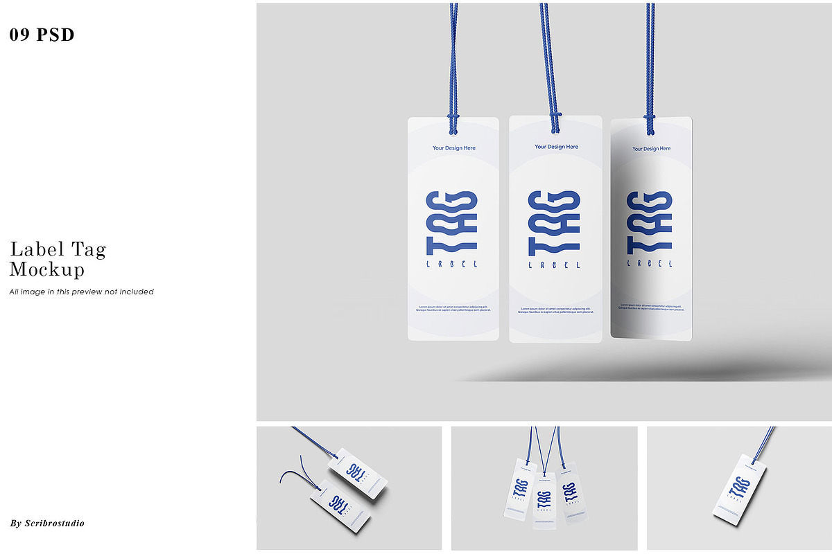 Label Tag Mockup, an Advertising Mockup by scribrostudio (Photo 1 of 10)