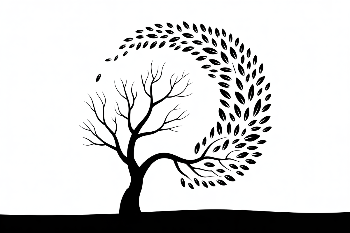 Whimsical Tree Silhouette Spiral, an Object Graphic by jahid234 (Photo 10 of 11)