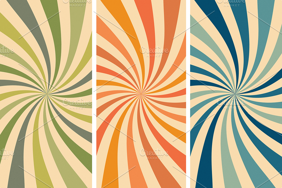 20 Retro Sunburst Backgrounds, a Texture Graphic by MelanthaGraphics (Photo 4 of 6)