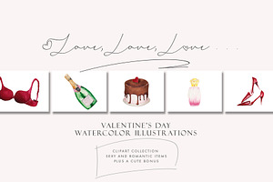Love, Love, Love - Watercolor Set