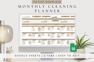 Digital Monthly Cleaning Checklist